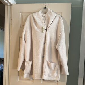 Women's Cream Hooded Jacket